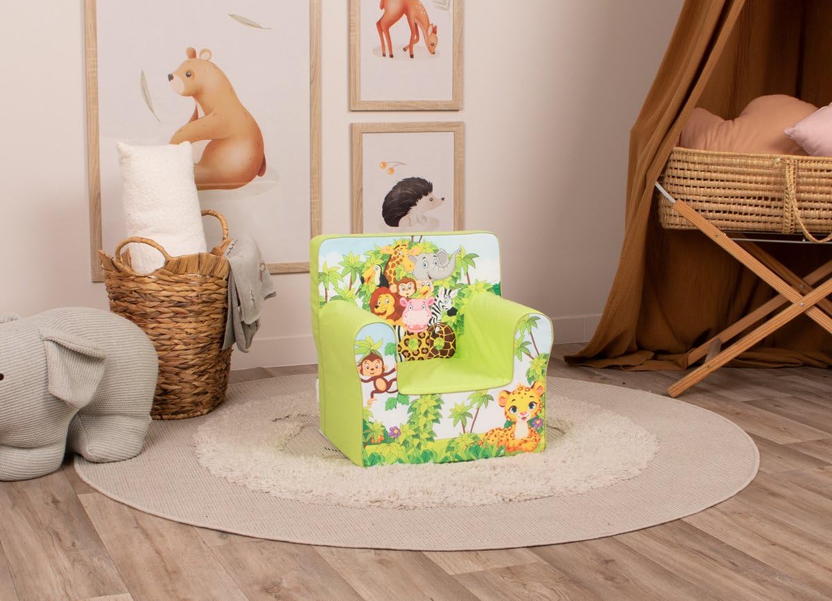 Fauteuil Enfant Gomoor Dès 1 An - Housse Lavable, Mousse Douce, Design Meilleurs Amis
