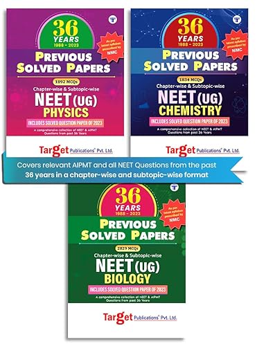 36 Years NEET UG Physics Chemistry &amp; Biology Previous Year Solved Question Papers | 6500+ MCQs Chapterwise &amp; Topicwise PYQ with Solutions for 2024 Exam Preparation As per Latest Syllabus Prescribed by NMC | Questions from Past 36 Years