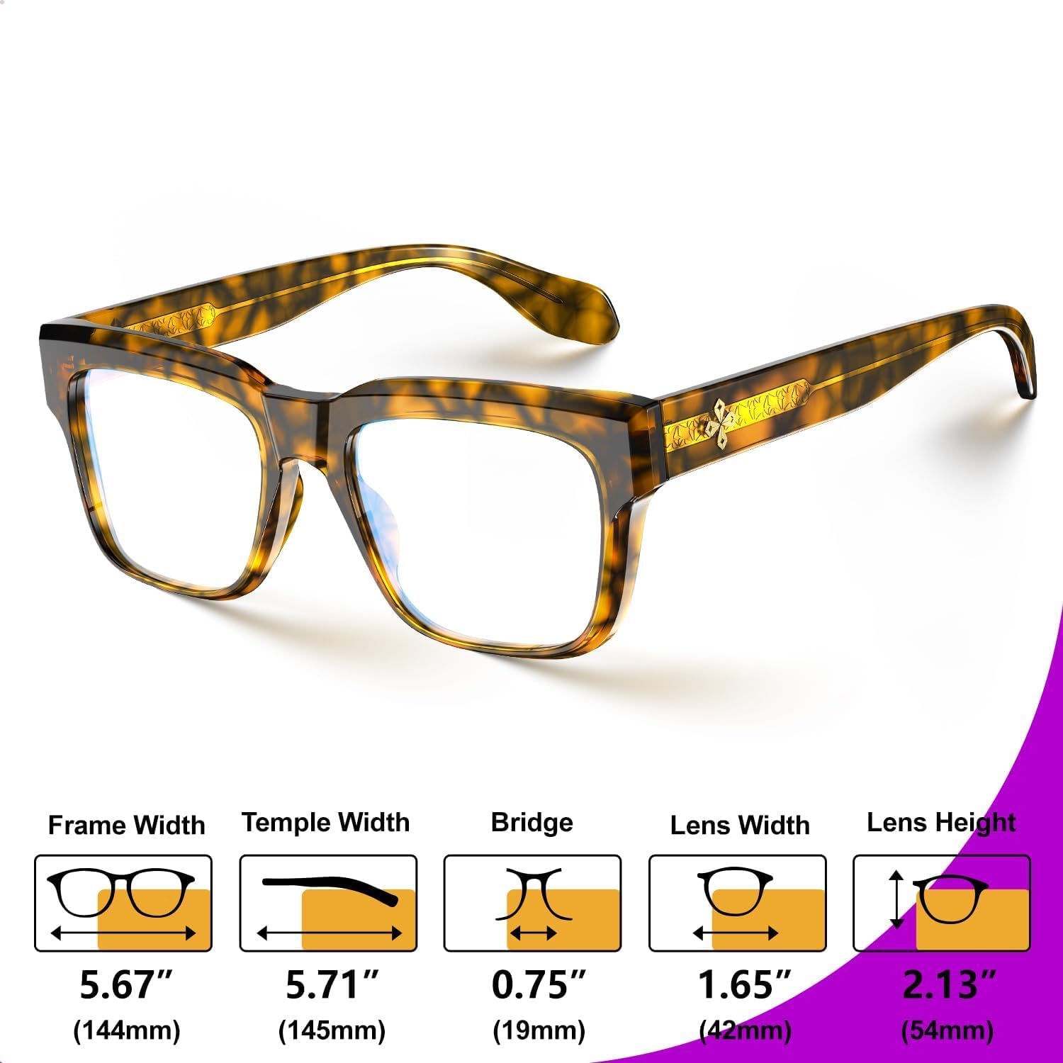 VISOONE TR90 Square Blue Light Blocking Glasses Fashion Computer Eyewear for Women and Men RANDI - Image 5