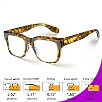 Vista 5 de VISOONE - Lentes cuadrados TR90 con bloqueo de luz azul, elegantes anteojos de computadora para mujeres y hombres; Randi