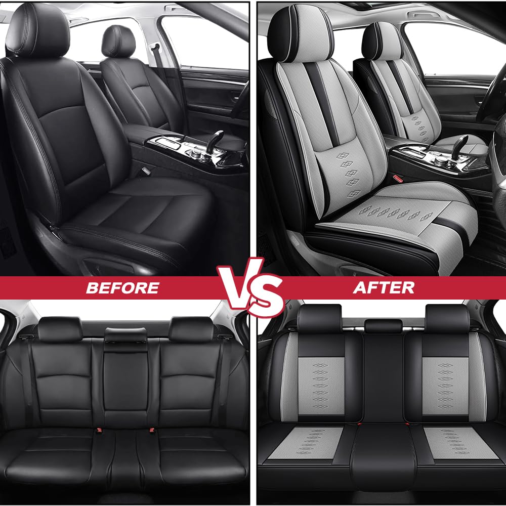 Pick-up Truck Car Seat Covers for Nissan Titan 2004-2024 Waterproof Leather Seat Covers 5-Seats Standard Truck Interior Accessories — view 7