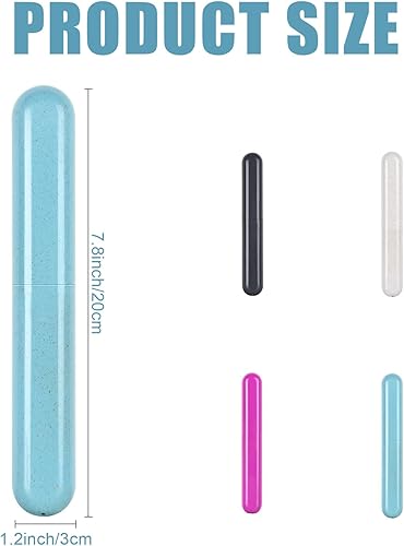 Miniatura 10 de Paquete de 4 fundas de viaje para cepillos de dientes, estuche portátil para cepillos de dientes, estuche de almacenamiento de cepillos de dientes,