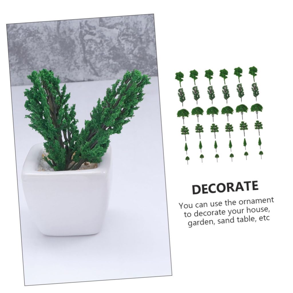 Toyvian 140piezas Modelos De Árboles Miniatura para Manualidades Plantas De Mesa De Arena Decoración De Paisajes Simulados Accesorios Creativos para Proyectos