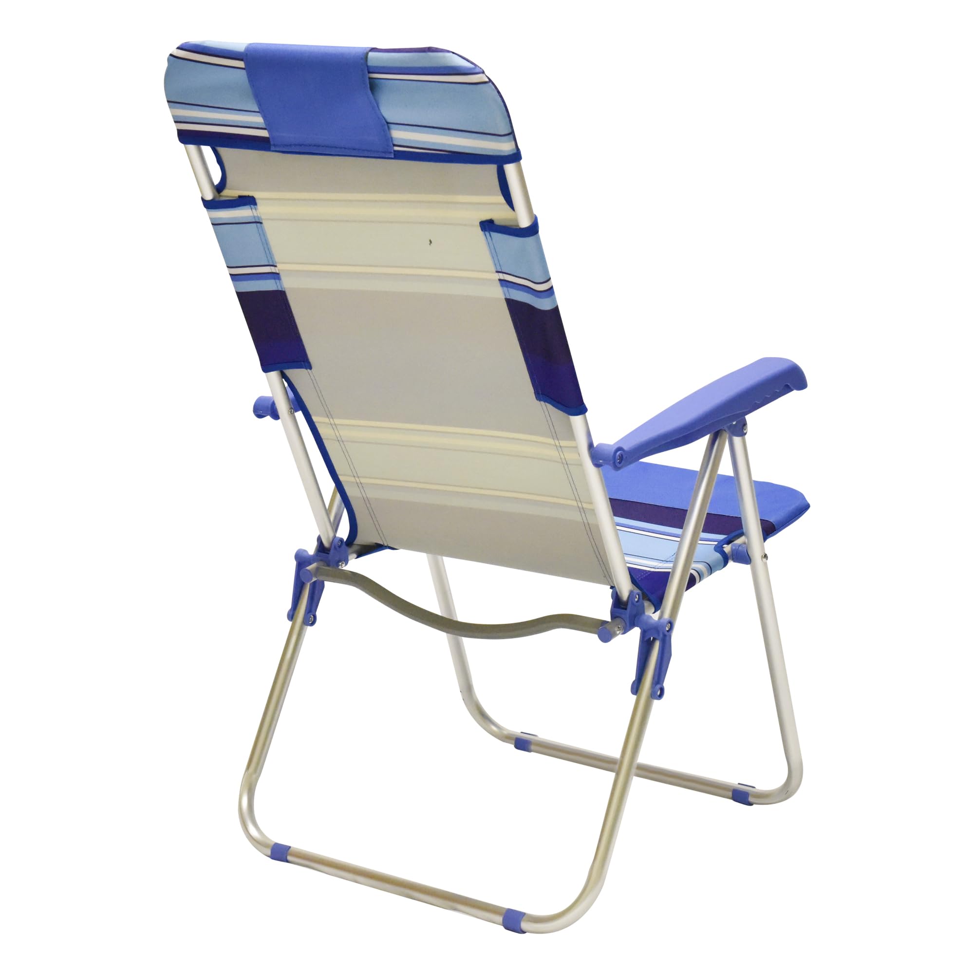 SUNNY STAR SEDIA MARE ROCHELLE 60x41x100cm STRUTTURA IN ALLUMINIO (blu fasciato)