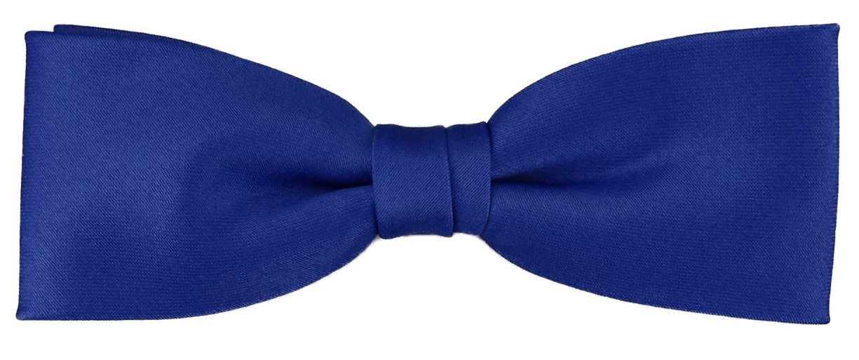 TigerTie prefabricated narrow bow tie in dark blue monochrome + Box