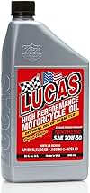 Lucas Oil 10702 SAE 20W-50 Synthetic Motorcycle Oil - 1 Quart Bottle
