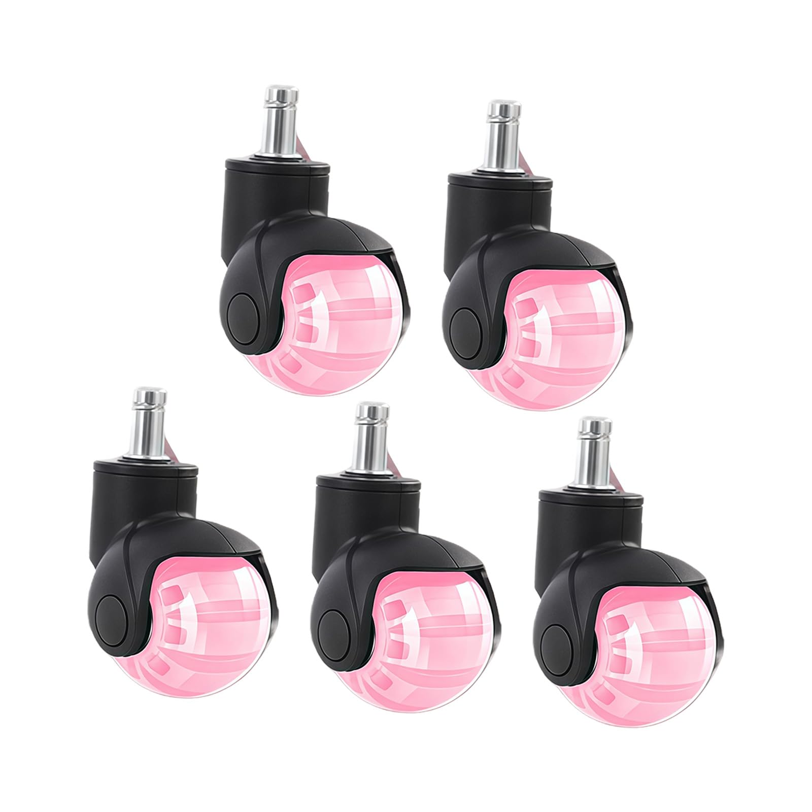 Quiet 360 Rotation PU Casters for Offices Chairs with 2 Inch Size and 11x22mm Compatibility Floor Friendly PU Casters