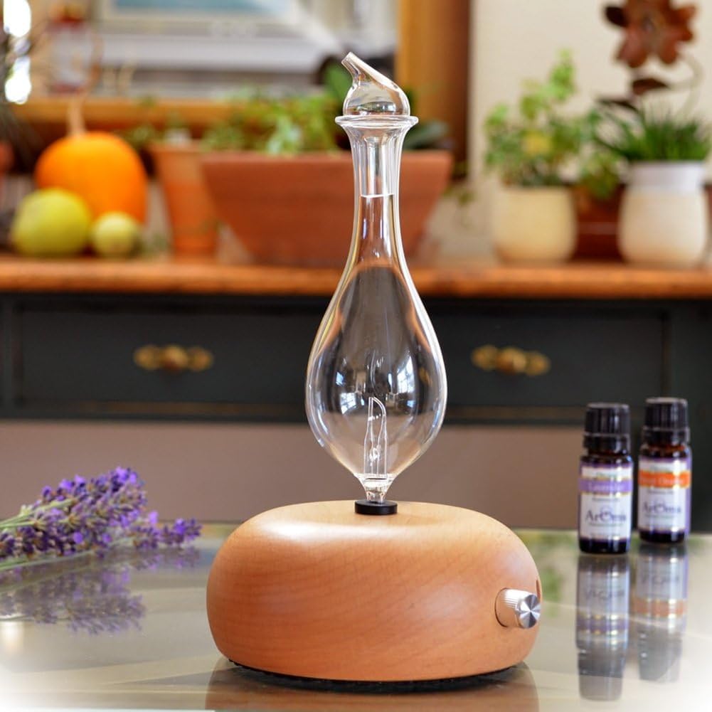 25ML Solid Wood Glass Automatyczny Dyfuzor Zapachowy Essential Oil Atomizer Air Humidifier do Sypialni Biura Drewna