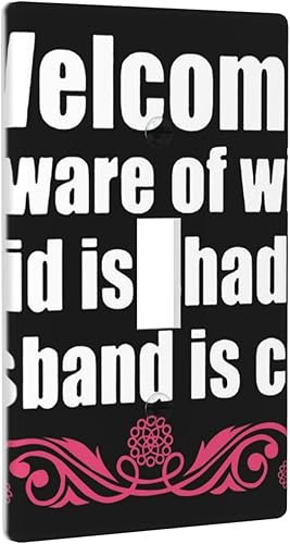 Miniatura 6 de Canarias Single Toggle Light Switch Plate Cover Decor Wall Plate Decorative Outlet Cover For Home Bedroom Kitchen 4.5 * 2.76 Inches