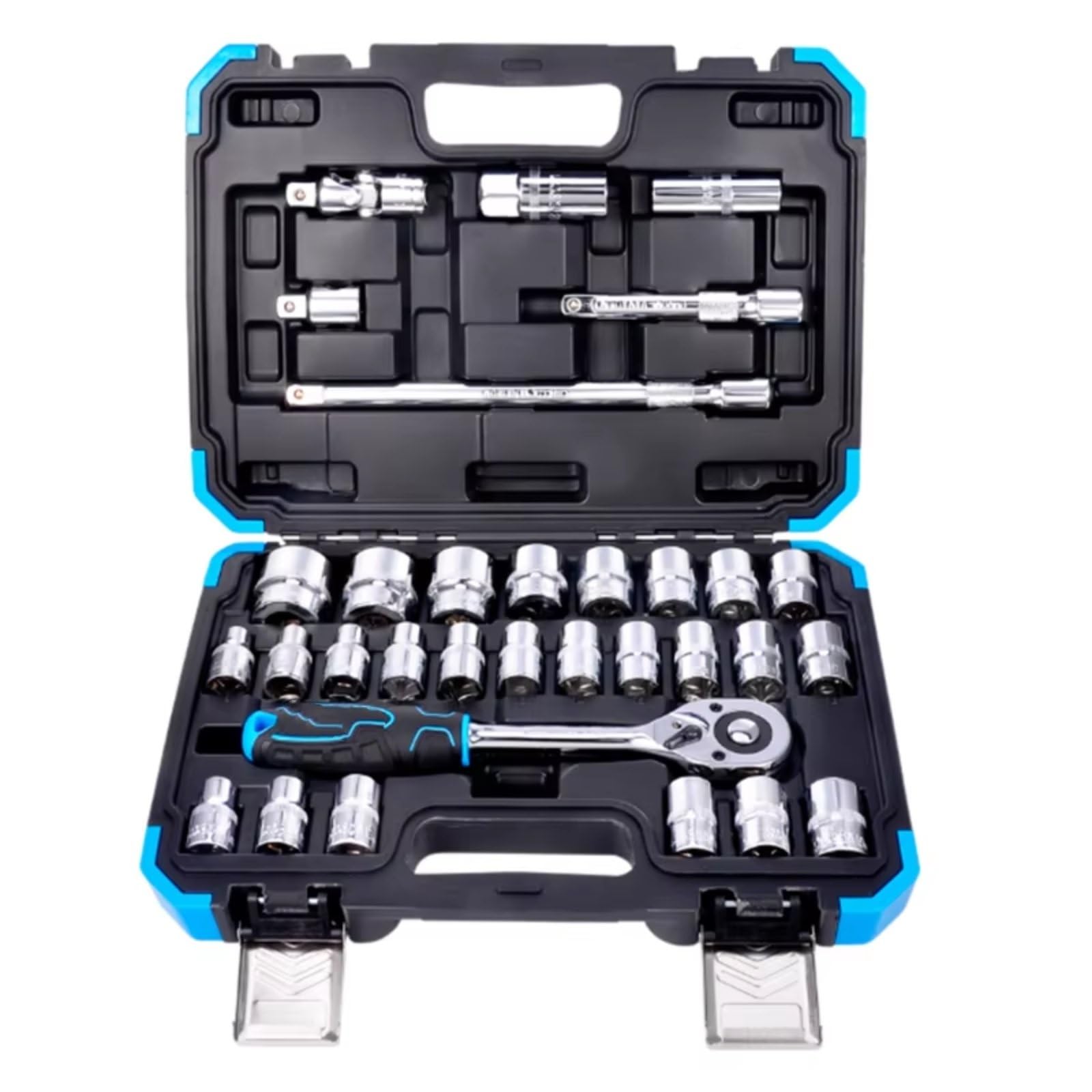 Set attrezzi da meccanico 32PCS Kit Di Strumenti Manuali 1/2 Drive Impact Socket Set Kit Di Strumenti Di Riparazione Auto La Meccanica Kit Di Strumenti Domestici Con Utensili Manuali