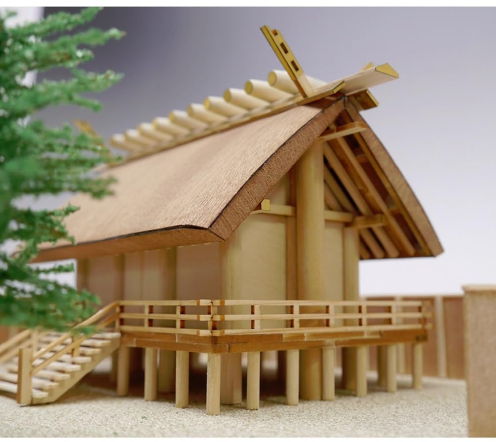 手作り神明造り神社（模型）匠の技　神社仏閣　木製　桐 手作り神明造り神社（模型）匠の技 神社仏閣 木製 桐