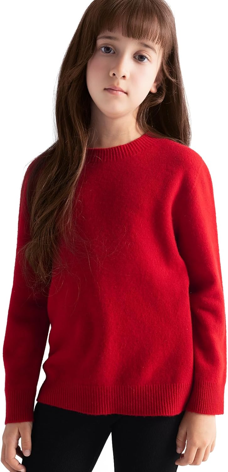 Chanyarn Boys and Girls 100% Merino Wool Sweater Fall Winter First-Line Ready to Wear Crewneck Long Sleeve Seamless Sweater - Image 4