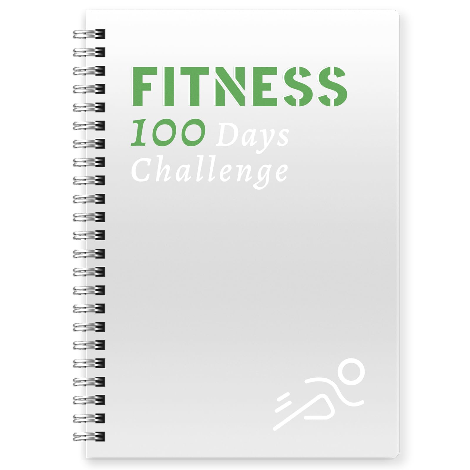 Harphia Fitness Journal Workout Planner 100 Days Challenge Fitness Tracker Notebook, A5(5.5" x 8.2") Workout Log Book Planner