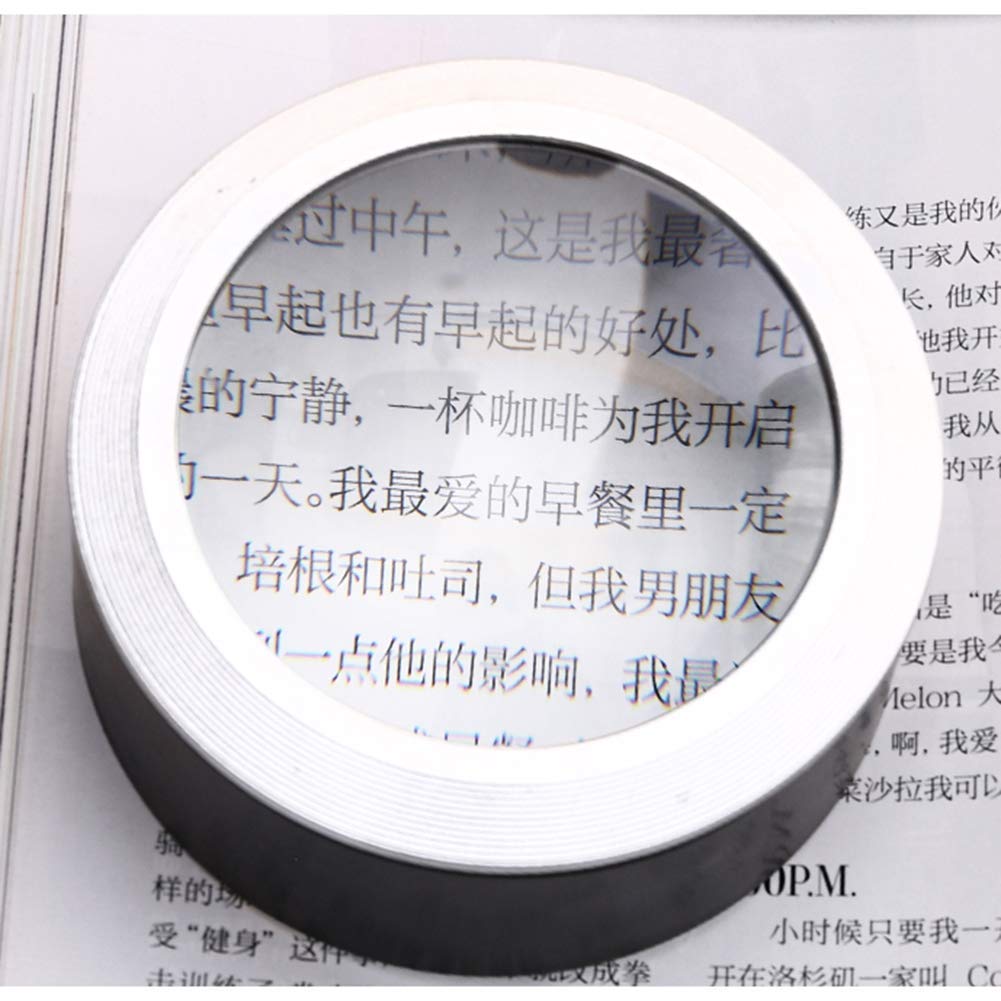 Lupa de sobremesa de 5 aumentos de gran tamaño, con 3 luces LED, lupa pisapapeles de escritorio, fácil de usar, compatible con placa de ancianos Lucky Star