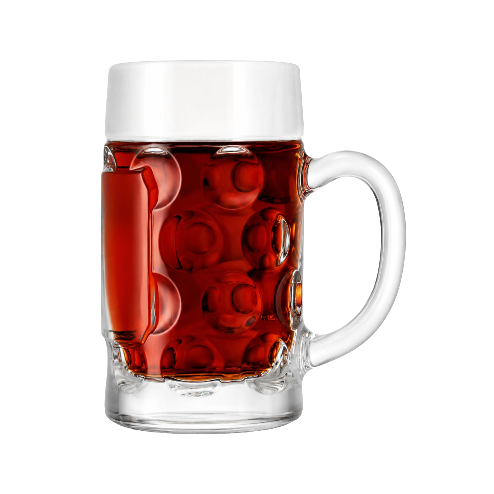 Chabrias Ltd Mini German Beer Stein Shot Glasses - Made in Italy - 55ml Oktoberfest Beer Tasting Glasses, Bavarian Dimpled Mini Tankard Mugs, Schnapps Tequila Whiskey Shots, Made in Italy