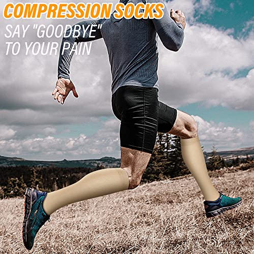 Image of Acture Compression Socks for Women & Men 15-20 mmHg, Best Medical, Nursing, for Running, Athletic, Varicose Veins, Travel