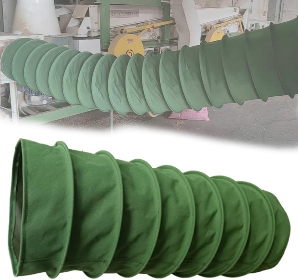 Flexible Canvas Ventilation Duct 6" 8" 10" 12" 14" 16" 18" 20" HVAC Duct Hosing Flame Retardant Dryer Vent Hose Air Ducting(L 6m(19.7ft),225mm(8.9"))