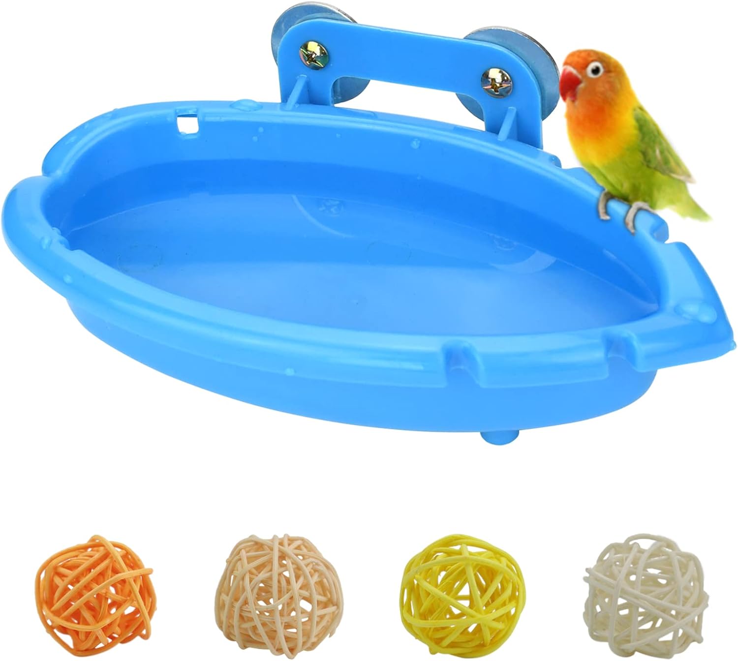 Mygeromon Bird Bath Tub Bowl for Parrot Parakeets Hang Inside Cage