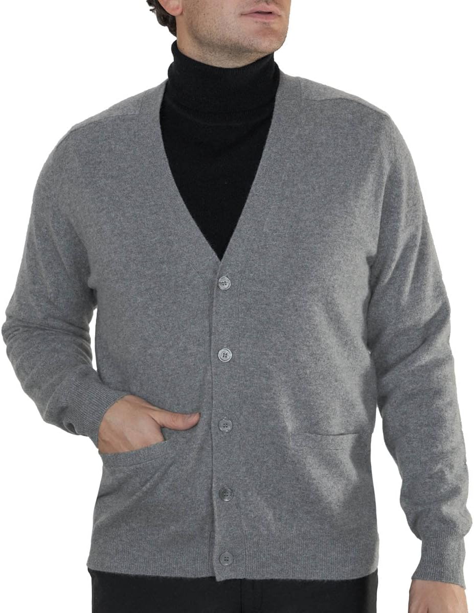 Men's Pure Cashmere Classic Cardigan