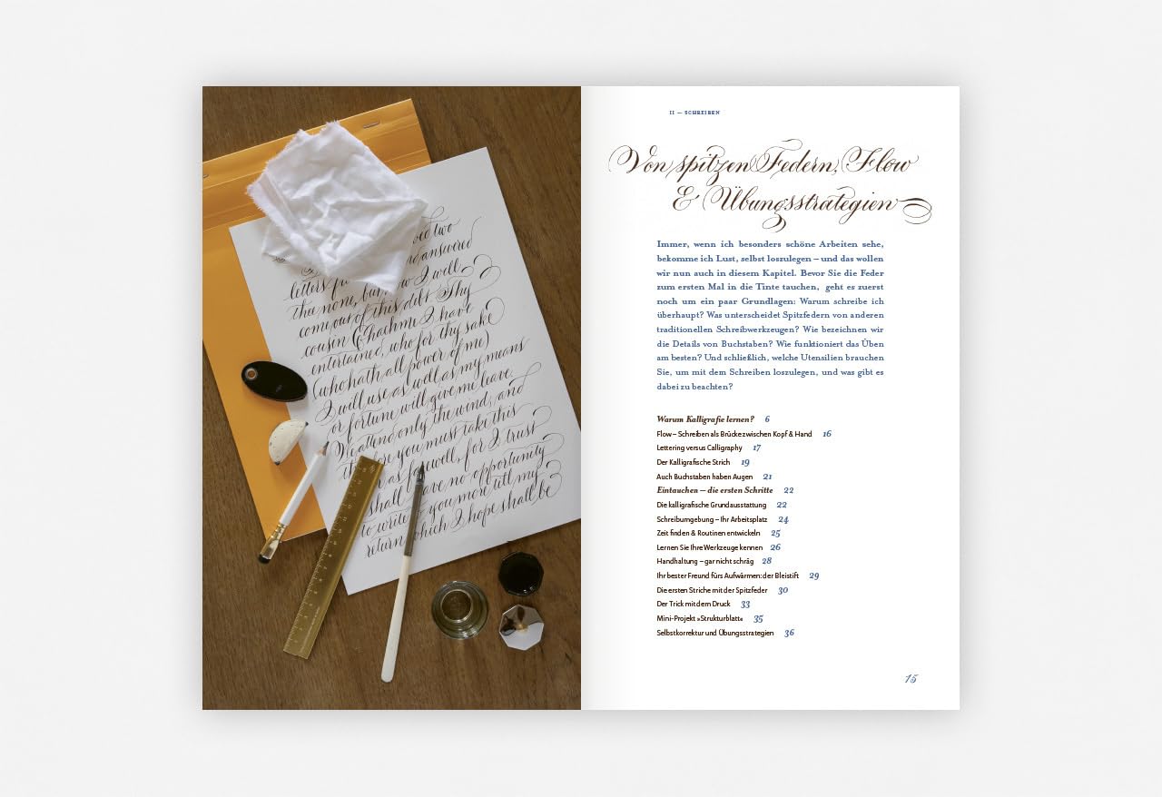 Spitzfederkalligrafie: Von der Englischen Schreibschrift zur Modern Calligraphy
