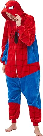 SWEETXIN Adult Kid Unisex Onesie Pajamas Halloween Christmas Sleepwear Jumpsuit Cosplay Costume Suit for Women and Men