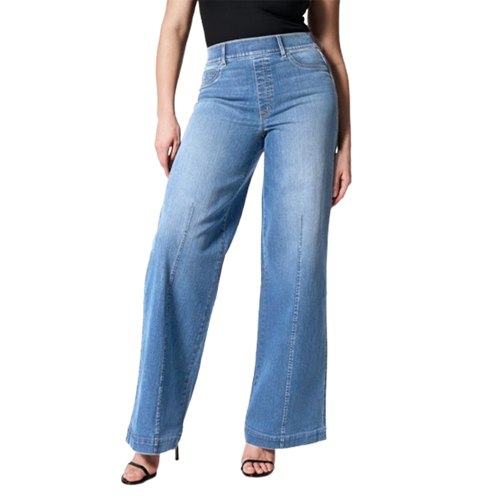 Jean extensible fgrid effet bootcut taille haute coupe droite