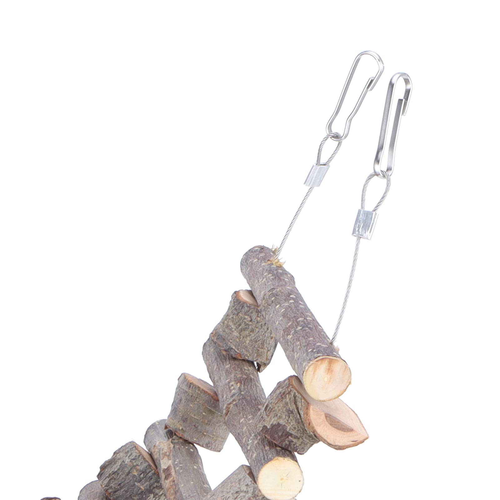 Joyzan Escalera de Cuerda del Pájaros, Escaleras Columpio Juguete Ave Jaula Puente Suspensión con Ganchos Desarrolla Equilibrio Los Pájaro Flexible Plegable para Hámster Ardilla Ratas Tortolitos