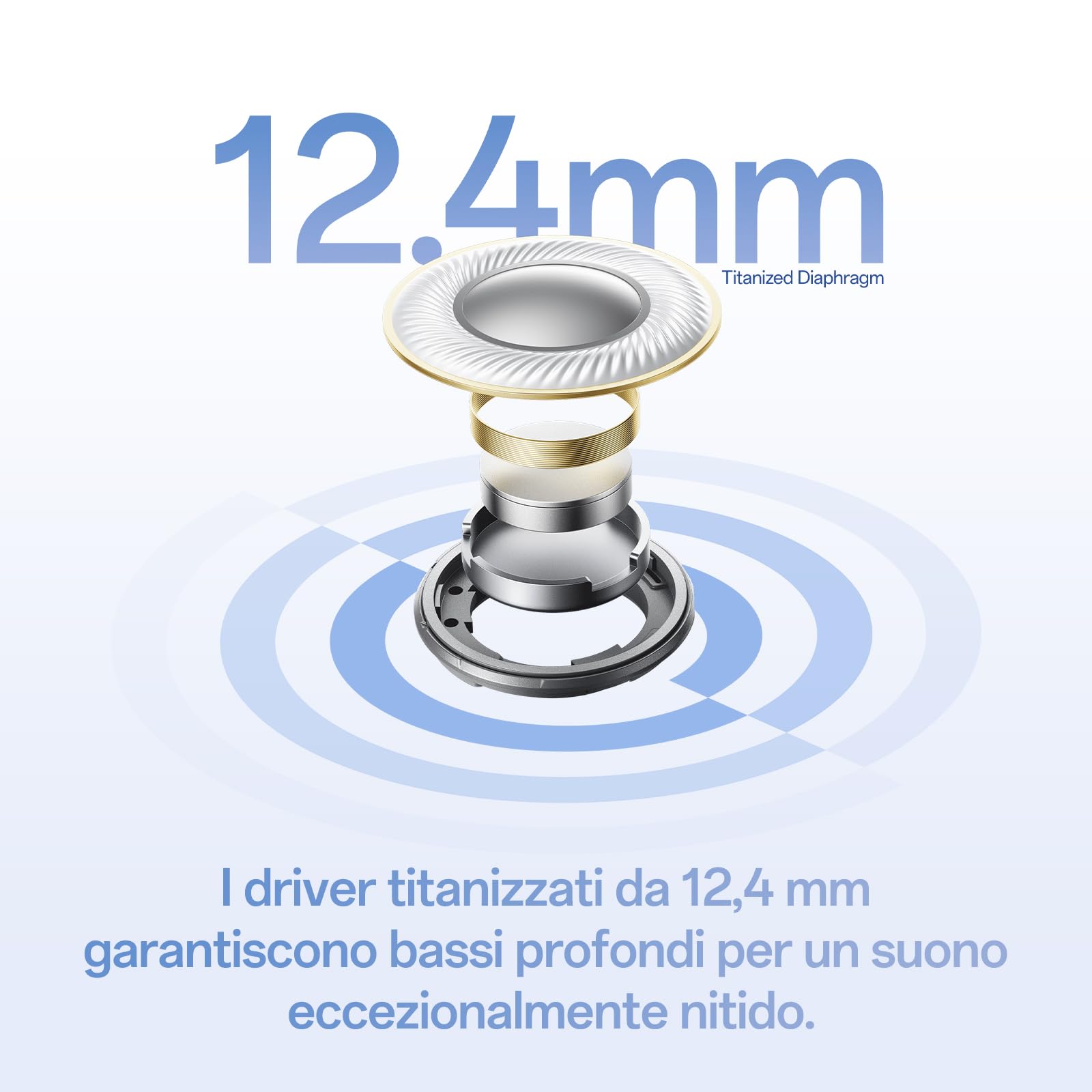 OnePlus Auricolari Nord Buds 3r, batteria con autonomia totale di 54 ore, driver da 12,4 mm, ricarica rapida, cancellazione del rumore durante le chiamate, Bluetooth 5.4, IP55, nero