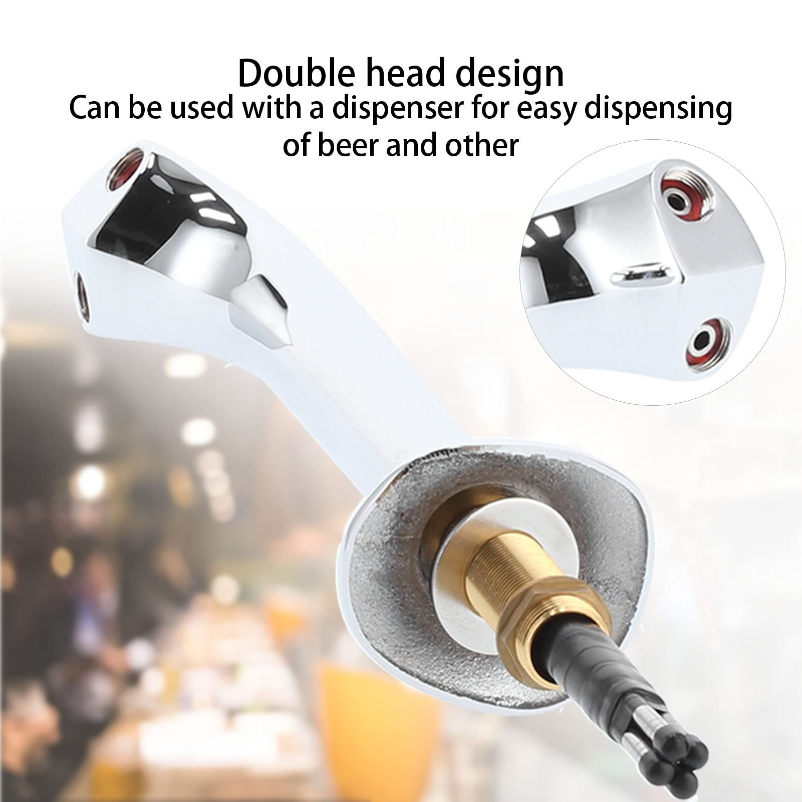 Double-Headed G5/8 Beer Tower - Draft Beer Dispensing Equipment For Homebrewing - Brewing Parts And Supplies on Fridge.com - View 5