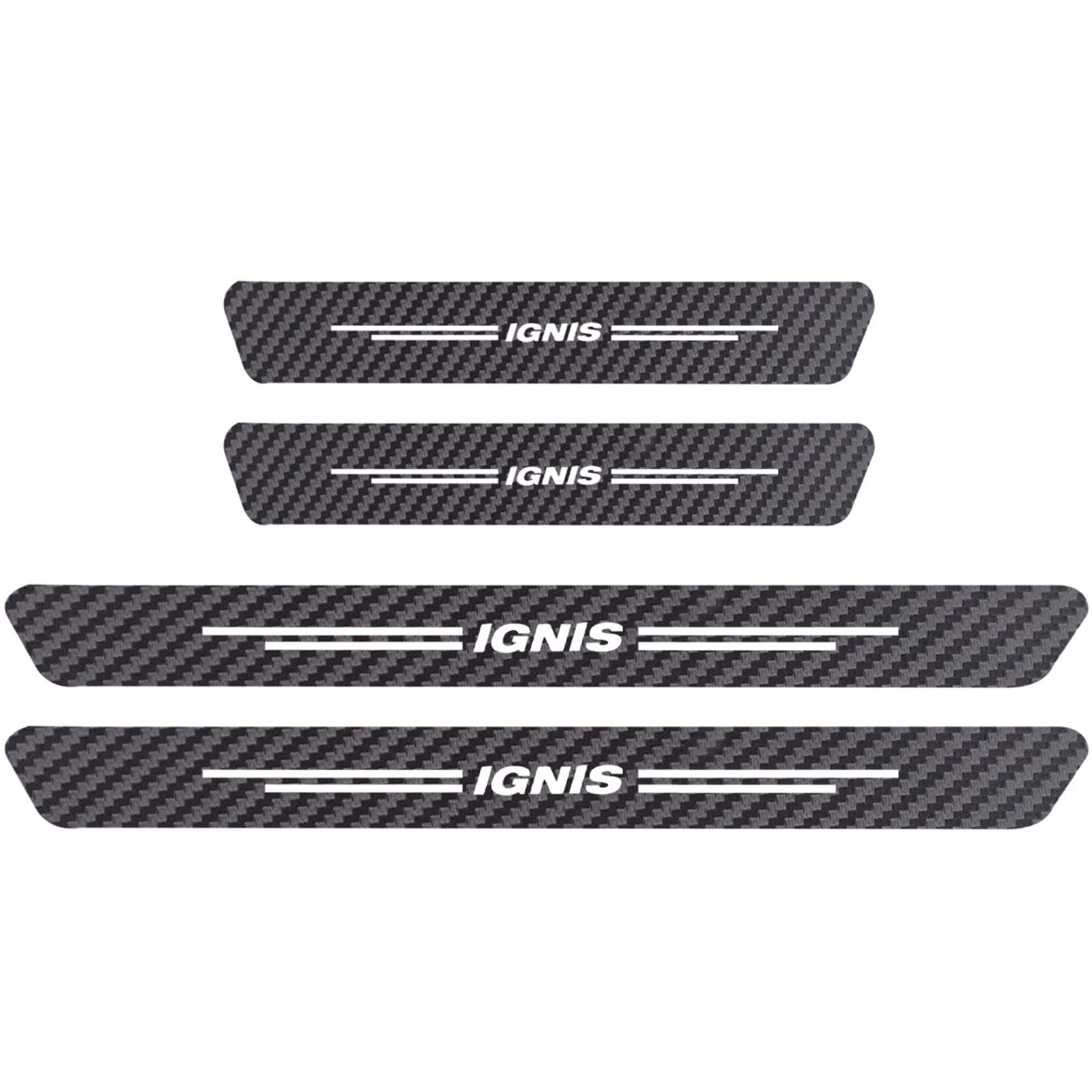 Symilov Ignis 4Pcs Car Outer Door Sill Protector Kick Plates For Suz-Uki Alto Swift Jimny Sx4 Vitara, Carbon Fiber Scuff Guard Threshold Cover Pedal Trim Sticker Auto Styling Accessories,