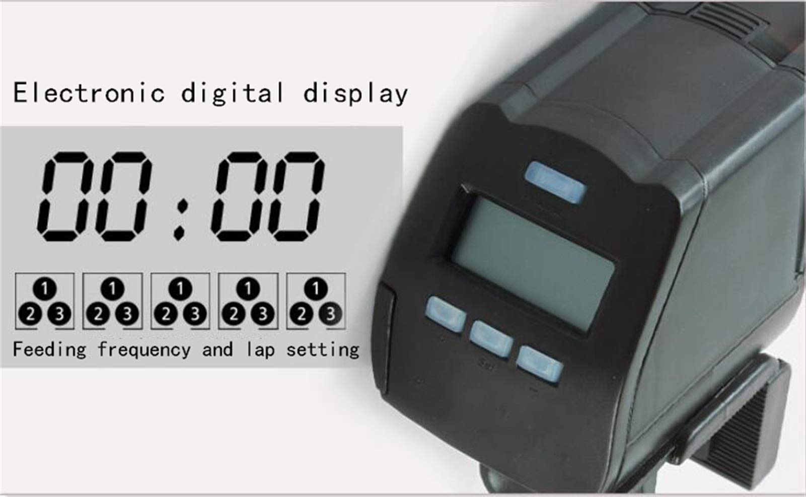 Futterautomat Aquarium Display Intelligente Pesce Alimentatore Digitale elettronico Automatico Automatico for Fish Tank elettronico Timing Feeder