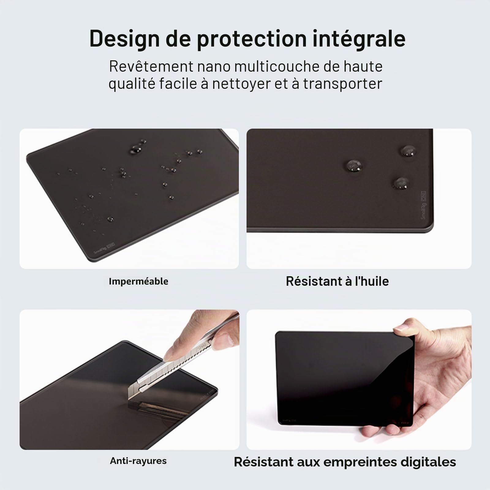 SMALLRIG Filtre 4 x 5,65" ND 1,8 (6 Arrêts), Filtre à Densité Neutre Carré, Verre Optique B270 à Revêtement Multicouche de 4mm d'Épaisseur, Transmission de la Lumière 1,56% pour Boîtier Mat - 4227