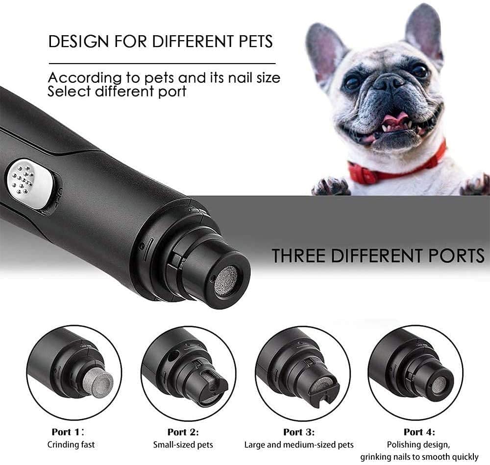 Molinillo de Clavo para Perros - Profesional Recargable eléctrico Recortador de Clavos para Mascotas Patas sin Dolor Grooming y alisado USB Recargable para pequeños Perros Grandes y Gatos