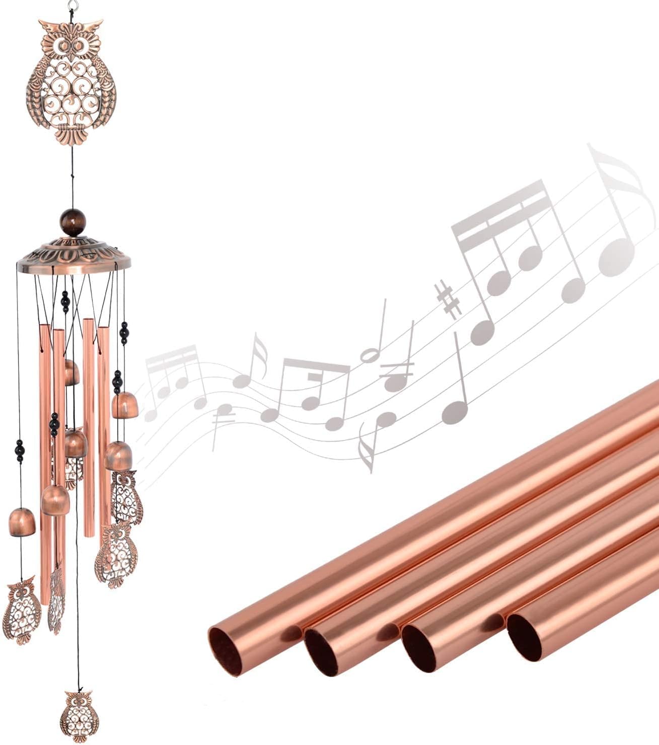 zhengshizuo Owl Wind Chimes Wind Chime Wind Chimes Outdoor Gifts for Mom Gift Windchime Windchimes Garden Decorations Outdoor Patio Decorations Outdoor with S Hook Hooks Indoor and Outdoor