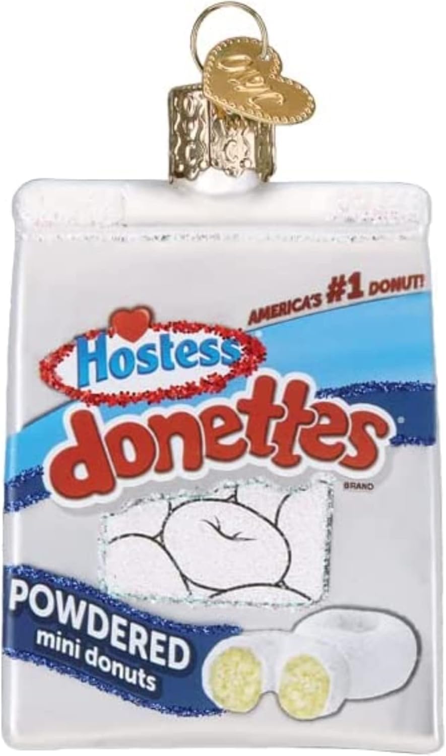 Old World Christmas Hostess Donettes Glass Blown Ornament for Christmas Tree, Handcrafted Holiday Decoration, Classic Dessert Collection - Image 3