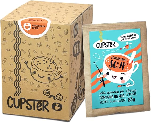 Mill & Folks Cupster Instant Fisherman's Soup 10pack (10x23g) | Vegan & Gluten-free