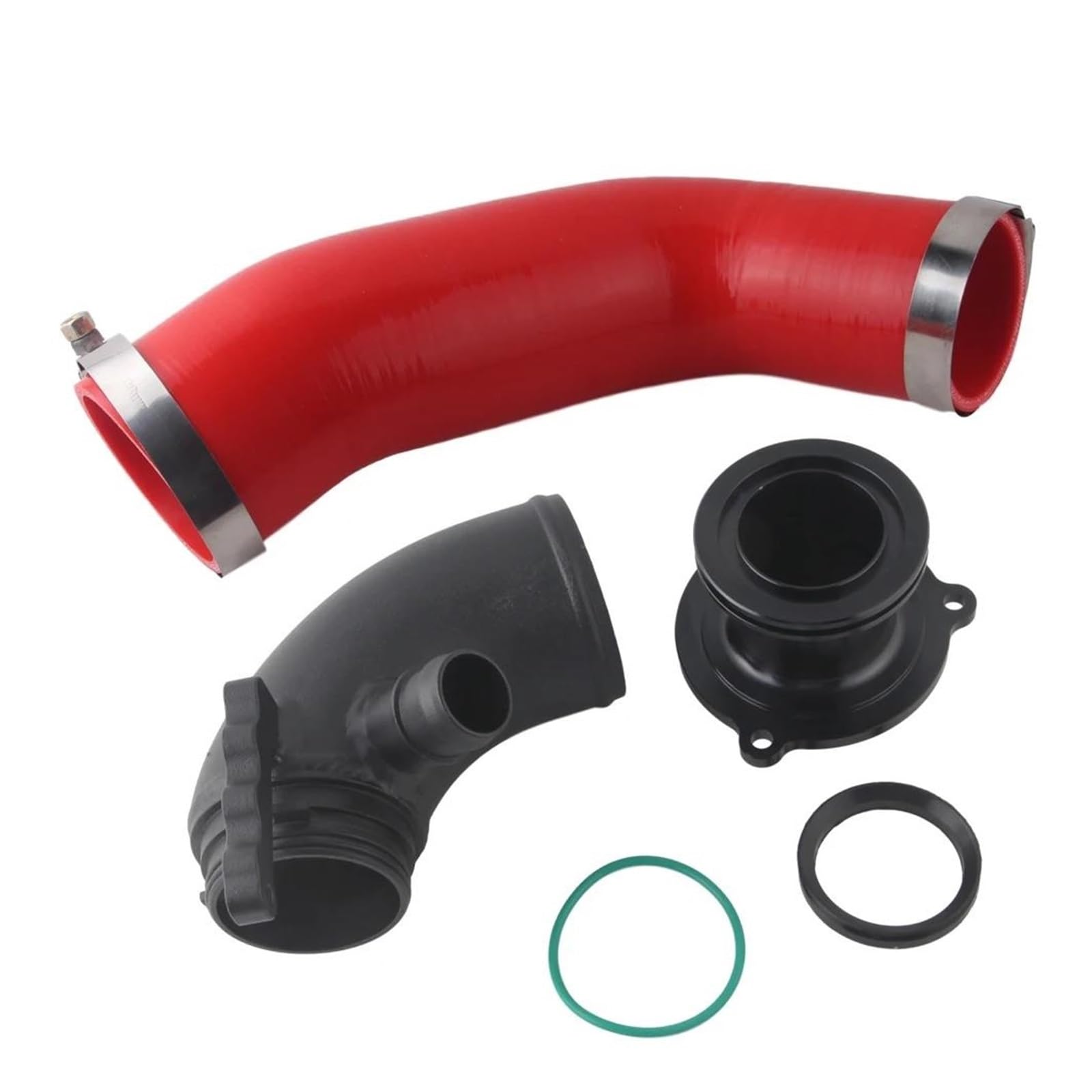 AVFORA Tubo di Aspirazione Aria per Audi 2015+ V8 MK3 A3 S3 per TT ea888 Motore 3gen R Tubo di aspirazione in Silicone Tubo Turbo Aspirazione Gomito Silenziatore(Rosso)