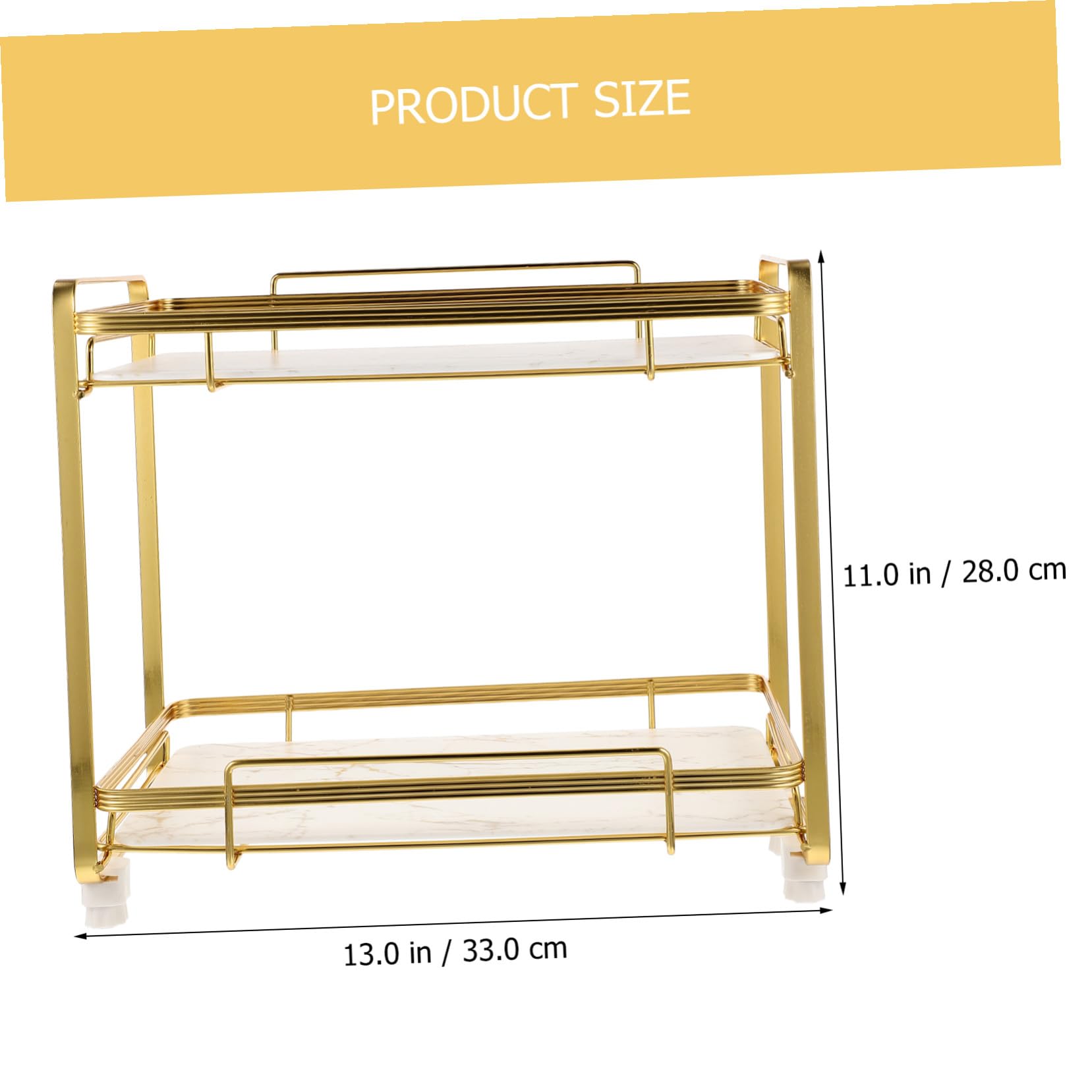 Mensola da Bagno Doppio Effetto Marmo Organizer per Cosmetici e Prodotti per l'Igiene Personale Ripiano Stabile e Facile da Installare per Cucina e Bagno