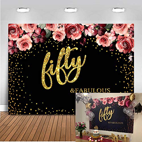 ❤ Crazy Deals Mocsicka Fifty Birthday Background 8X6ft Vinyl Backdrops Gold Dots Decoration Background Adult Birthday Photography Portrait Background ❤ Crazy Deals Mocsicka Fifty Birthday Background 8X6ft Vinyl Backdrops Gold Dots Decoration Background Adult Birthday Photography Portrait Background