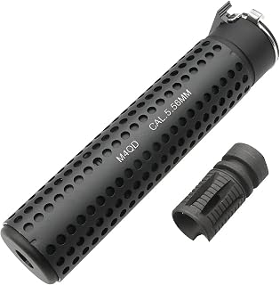【良品武品】5KU KACタイプ NT4 QDサイレンサー & 専用フラッシュハイダー セット ナイツ刻印 BK | 良品武品,5KU,KAC,ナイツ,NT4,QDサイレンサー,サプレッサー,専用フラッシュハイダー,14mm逆ネジ,ワンタッチ着脱,アルミ製,スチール製,特殊部隊,サバゲー,ブラック,BK