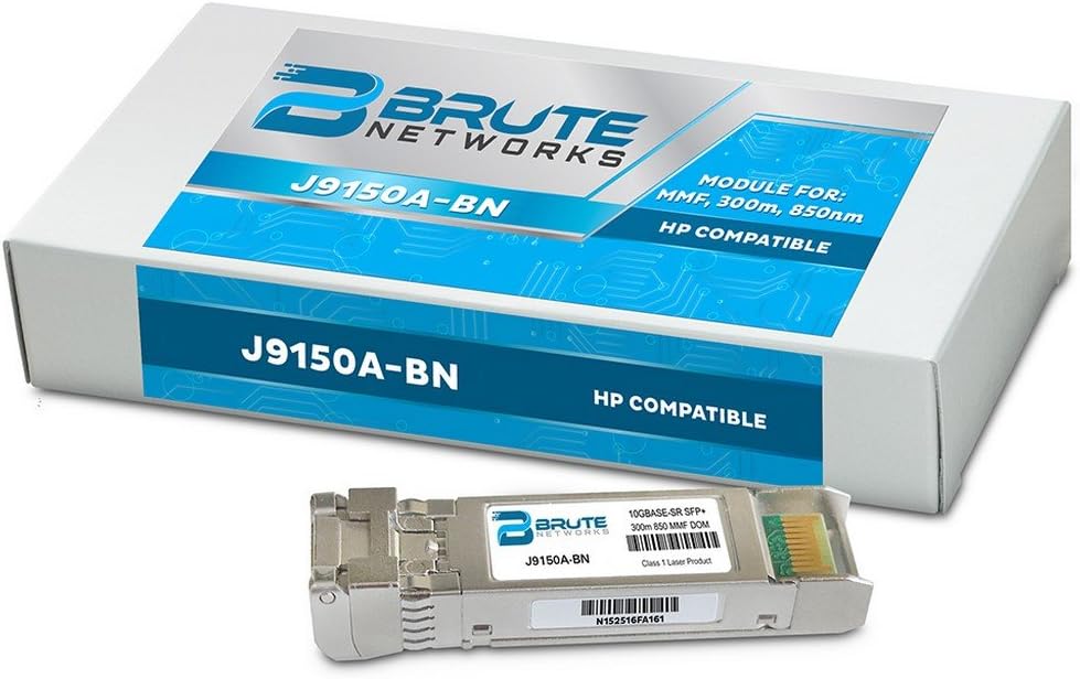 J9150A-BN - 10GBASE-SR 300m MMF 850nm SFP+ Transceiver (Compatible with OEM PN# J9150A)