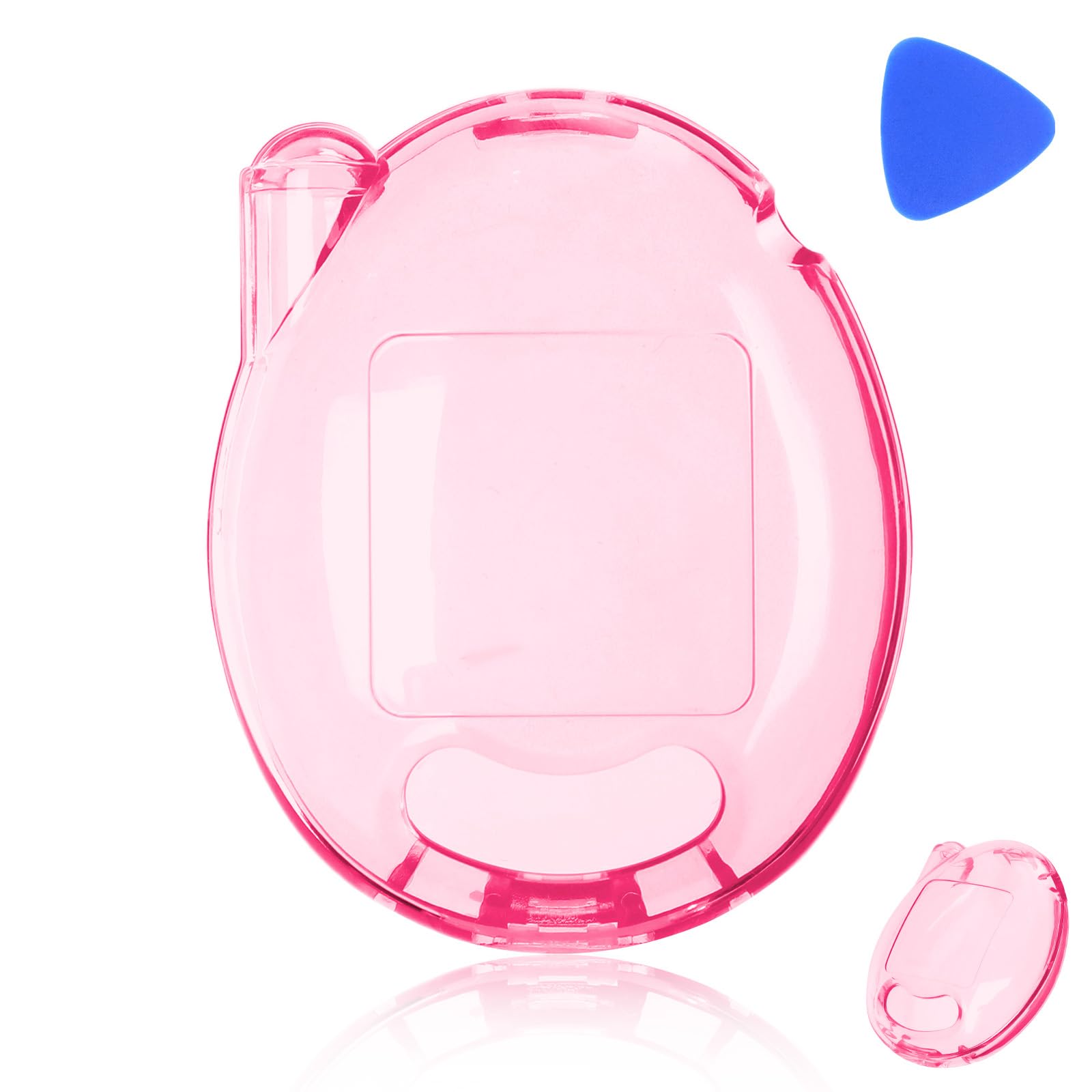 Protective Cover Case for Handheld Electronic Pet Devices, Shockproof Hard PC Cover Portable Transparent Storage Case Essential Accessories for Virtual Pet Game (Pink)