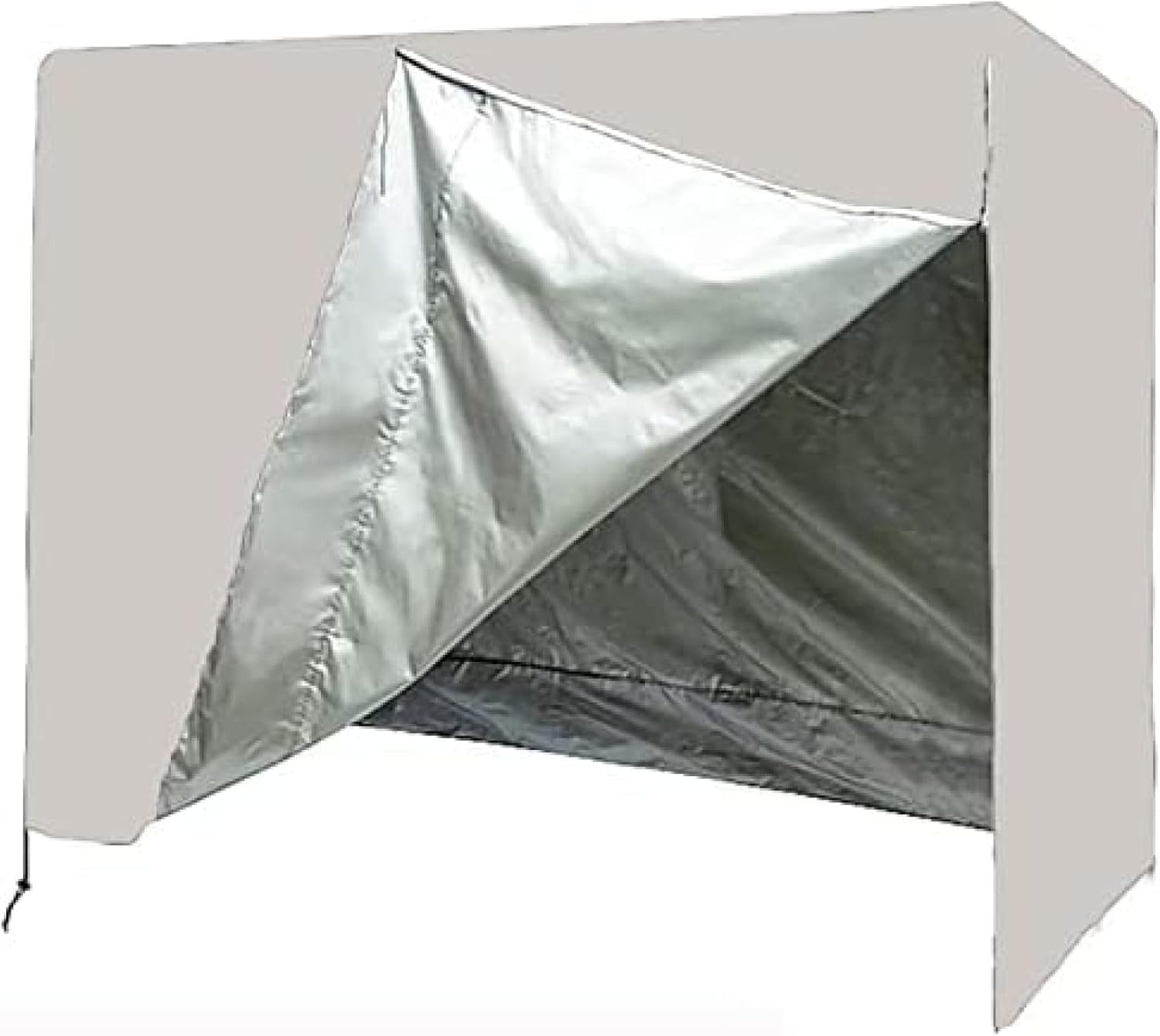 Funda para columpio de jardín impermeable beige de 223x152x183cm con cordón