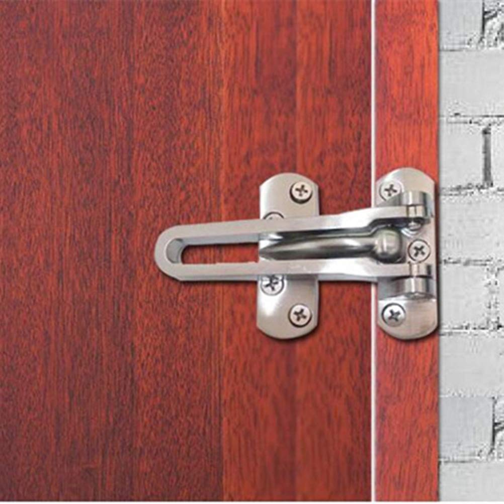 dingchi (100pcs) Hasp Latch Lock Door Chain Anti theft Clasp Locks For Home Hotel, Door Security Guards, Swing Bar Lock, Die Cast Zinc, Satin Nickel