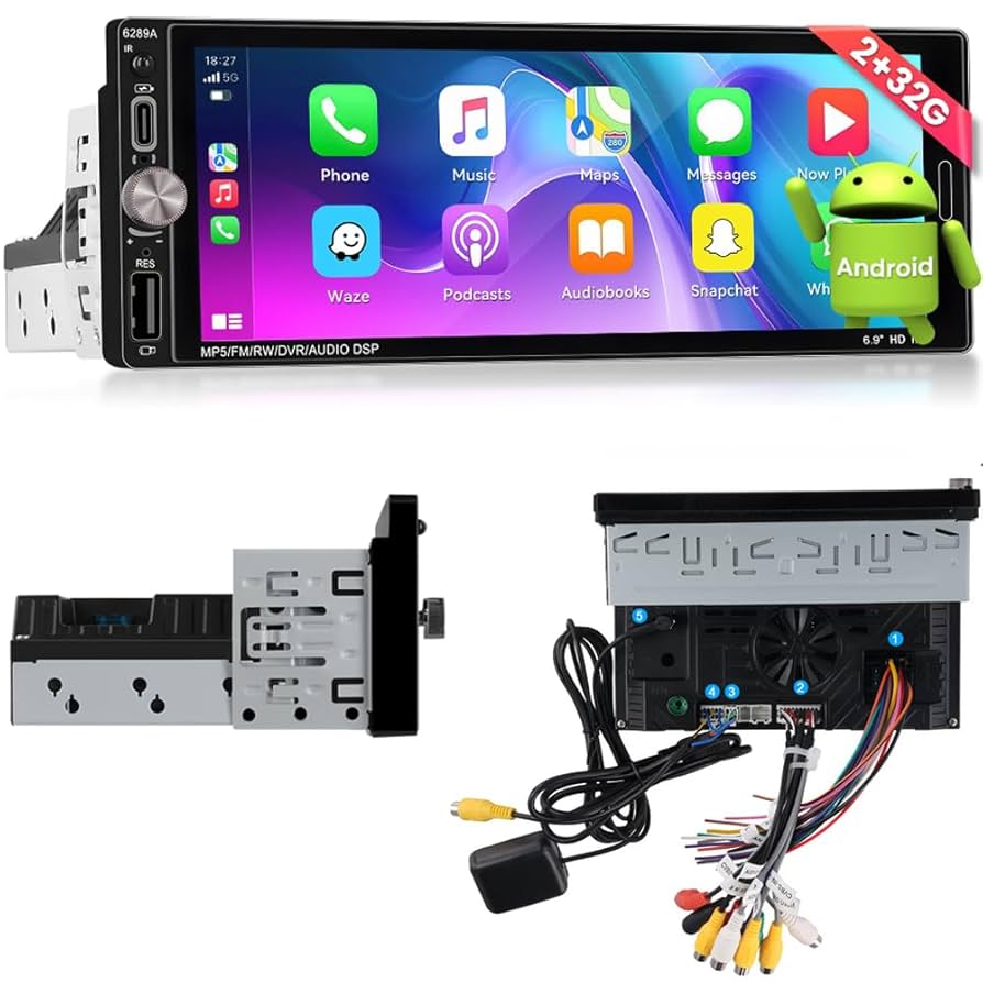 ANDROID - Ruka Amazon.com: 2+32GB Single Din Android 15 Car Stereo Wireless