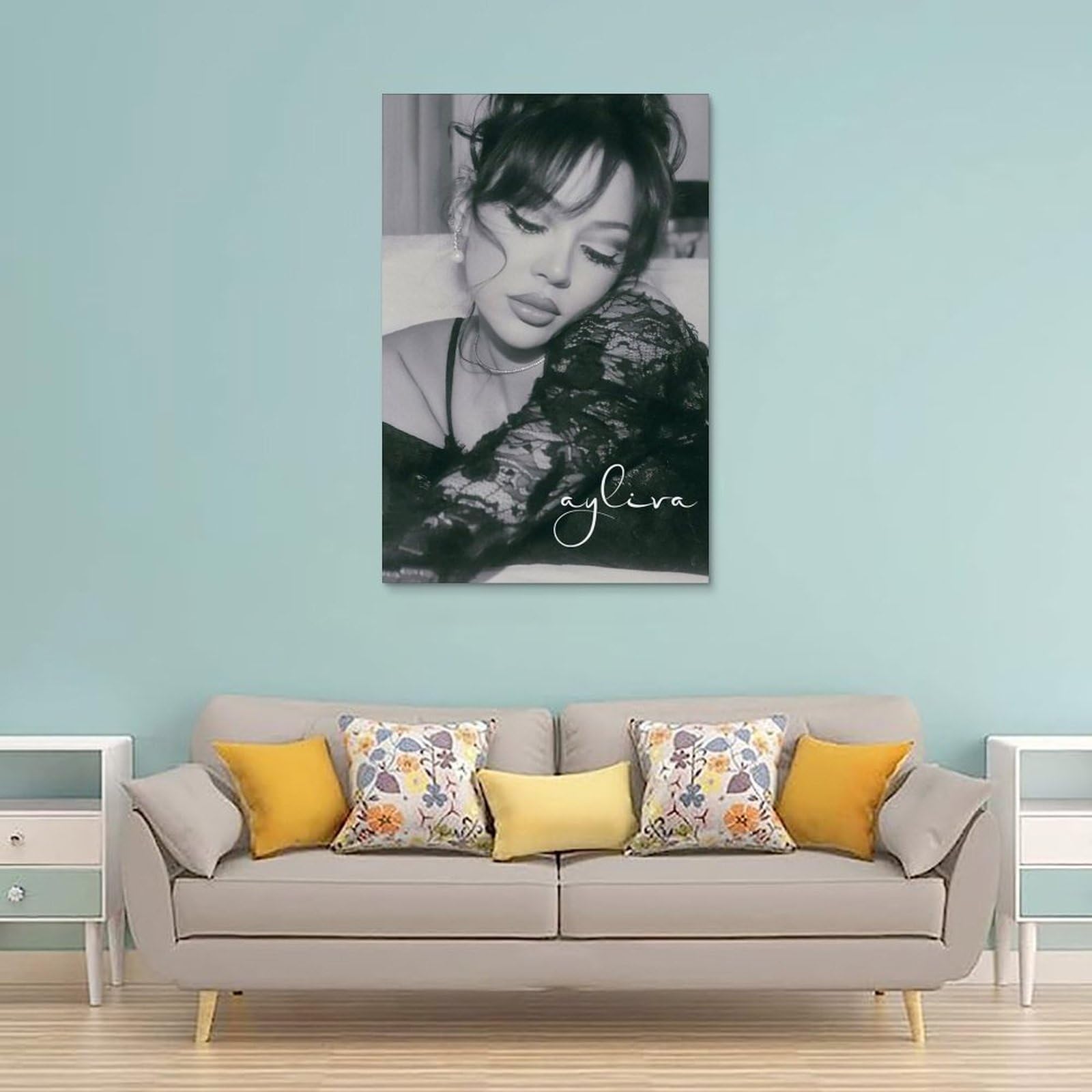 Ayliva Musik Poster Retro Design - Leinwand Wandbild 30x45cm Für Zimmer & Wohnzimmer