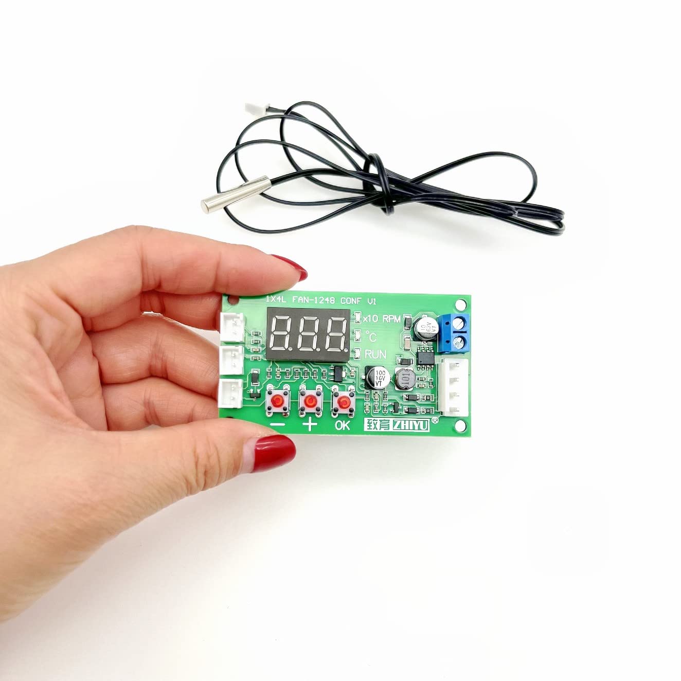 Controlador De Velocidad Del Ventilador DC 12V Termostato De Cuatro Cables Pwm Controlador De Velocidad Del Ventilador Modulo De Gobernador Para Pc