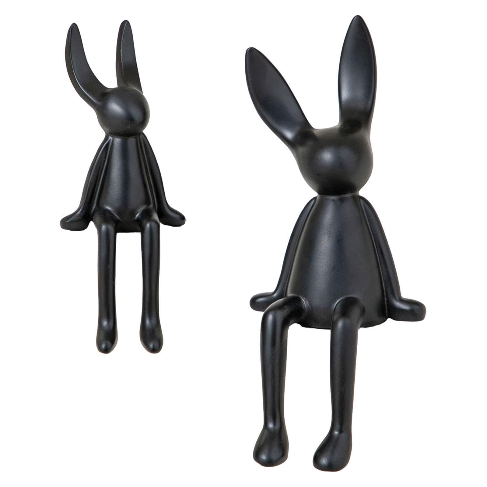 TWISAXC Captivating Bunny Statues Indoor Decor And As Unique Table Centerpieces For Teahouses Or Decorative Displays Sitting Bunny Statue Figurine Sculpture Ornament