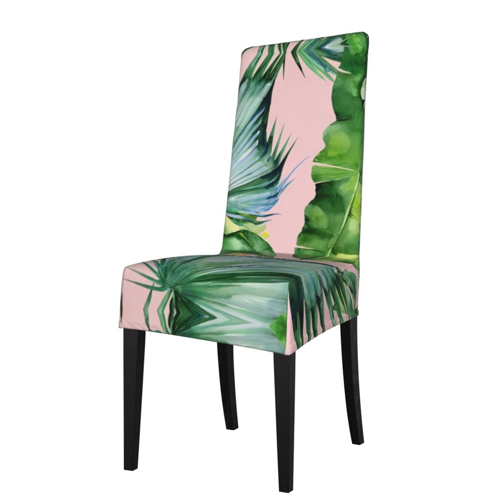 Yyhwhjde Black Fresh Banana Leaves Prints Protection Cover For Dining Chair – Stretch Slipcovers For A Fresh, Refreshed Dining Room Look!