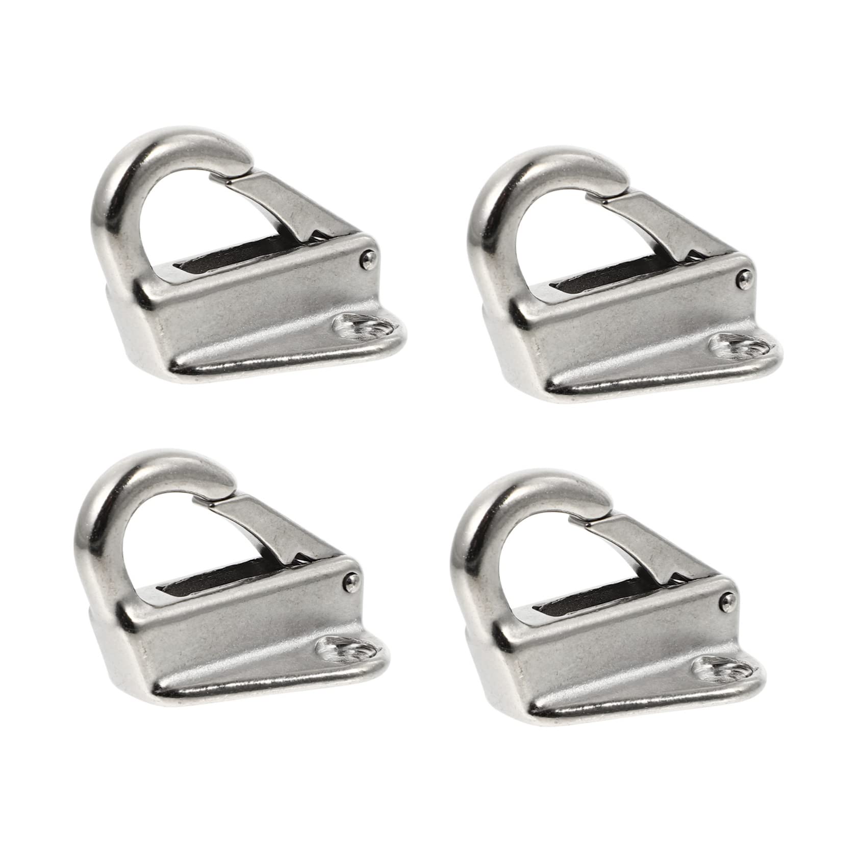 balacoo 4sets Firm Boat Hooks Marine Stainless Steel Hooks for Dirt Board Yacht 4pcs*4